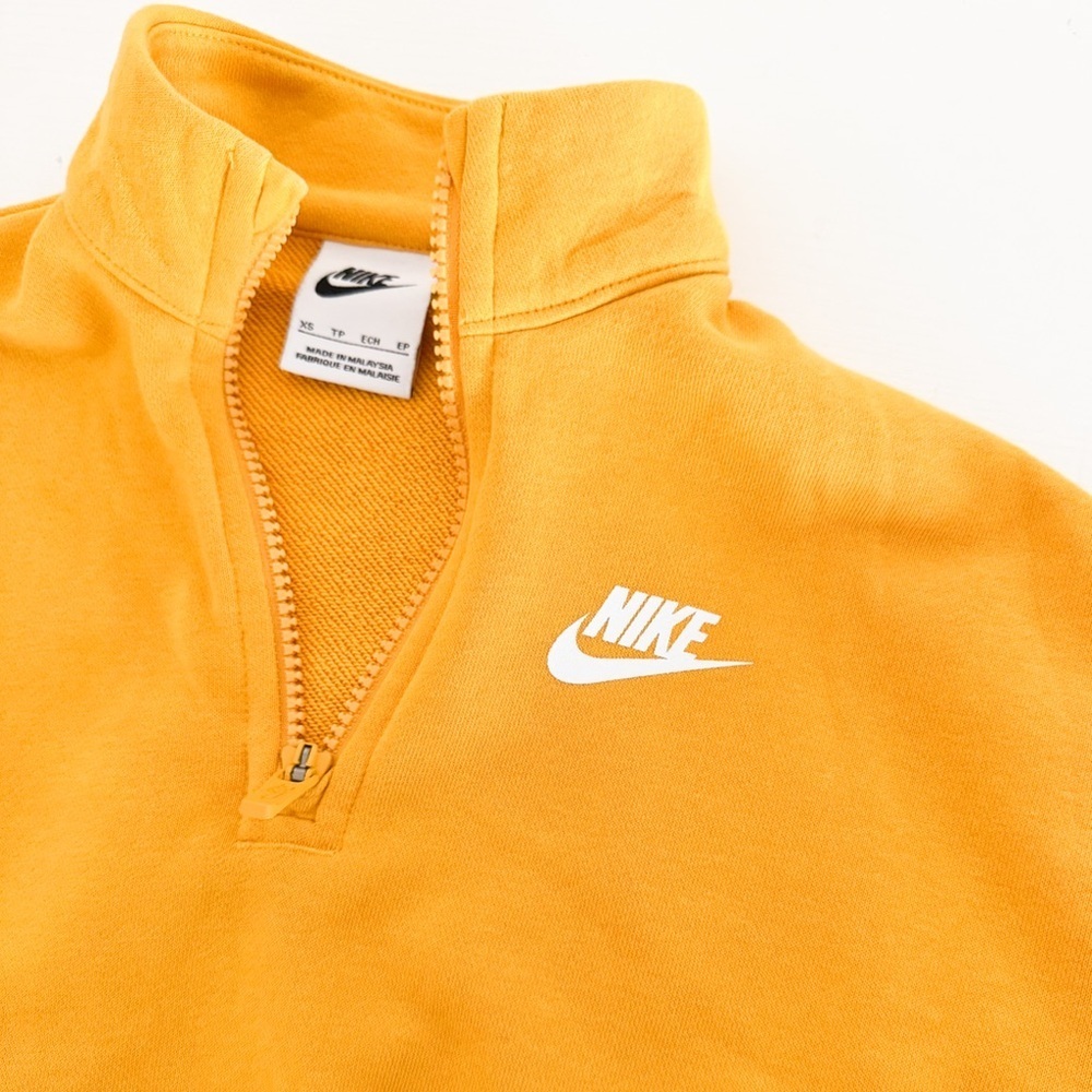 Girls Nike Yellow Half-Zip Sweatshirt size XS quarter zip - Picture 7 of 9